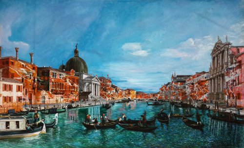 Canaletto meets Jackson Pollock de Gully (2016) - L'Aérosol