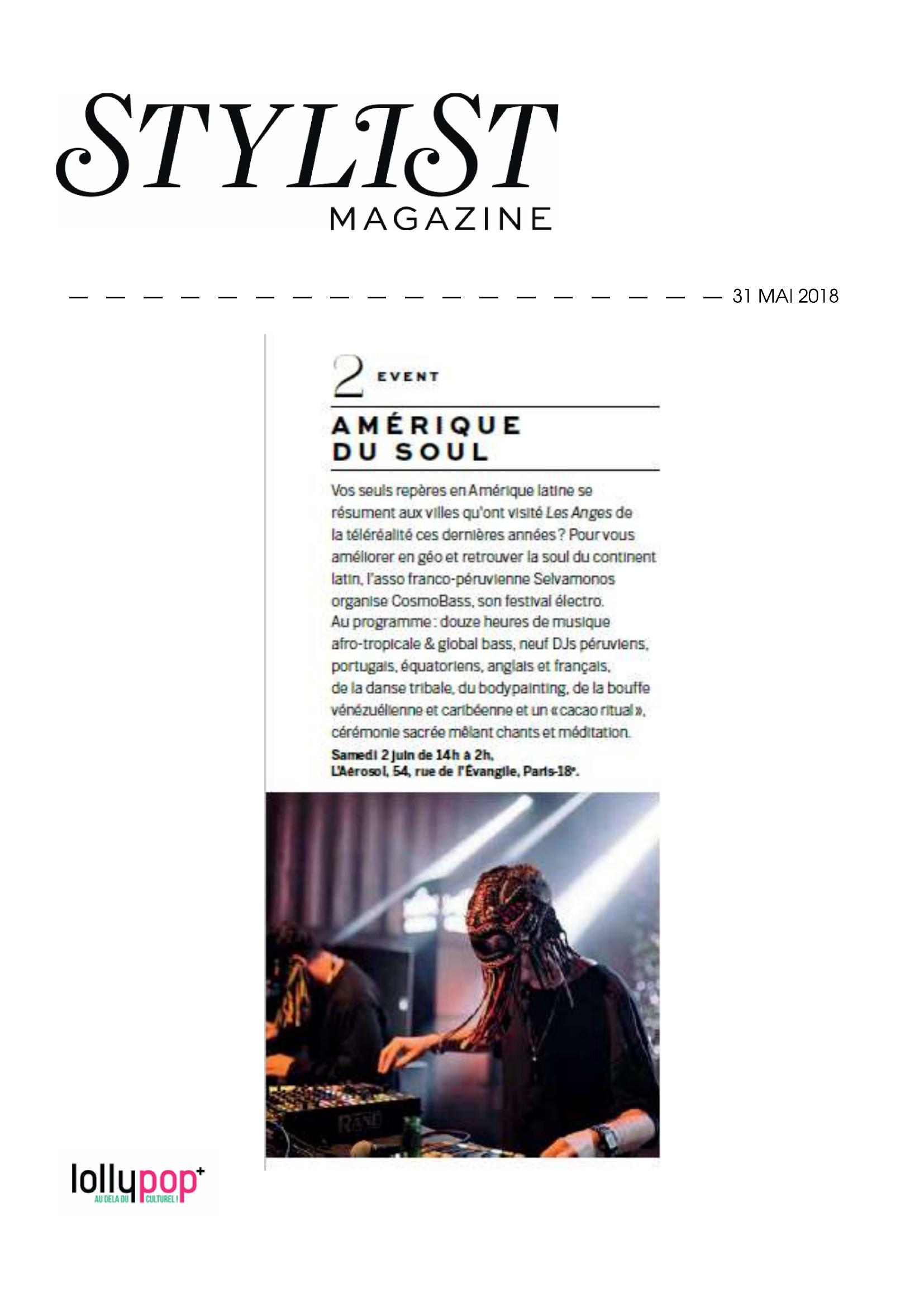 Amérique du Soul (Stylist Magazine) – 1 juin 2018