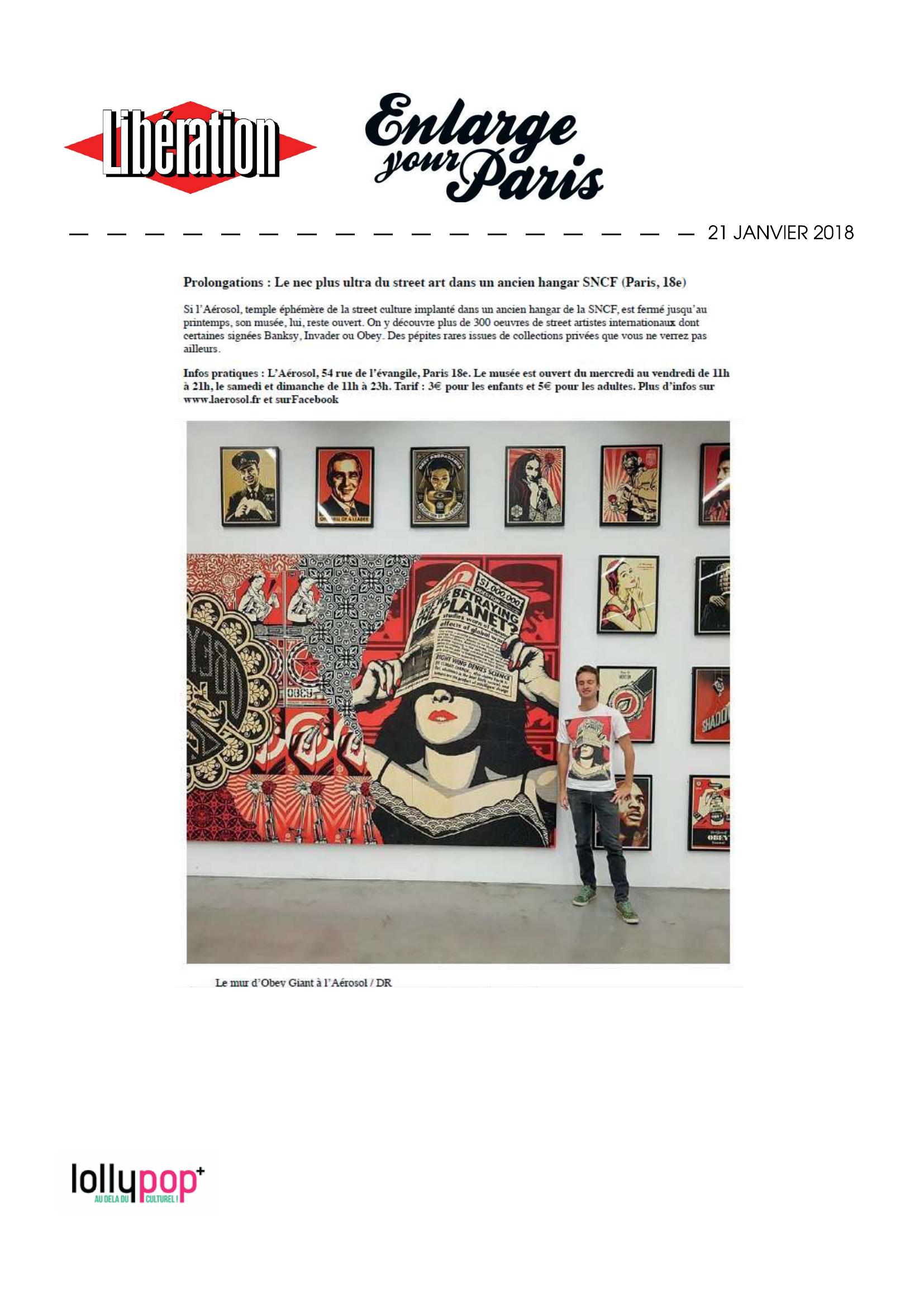 Prolongations : Le nec plus ultra du street art dans un ancien hangar SNCF (Paris 18e)  (Libération) – 22 janvier 2018