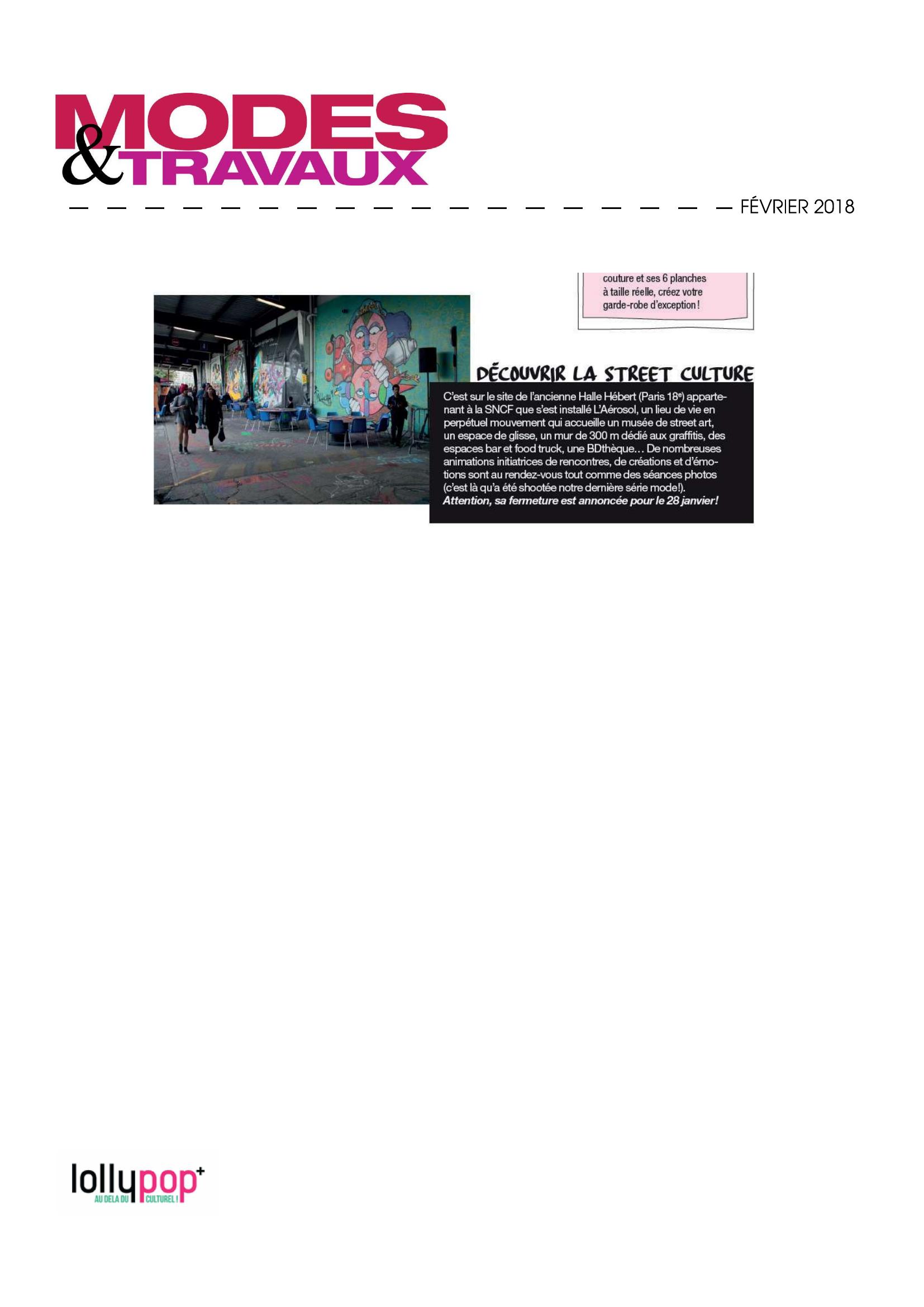 Découvrir la street-culture (Modes&Travaux) – 2 février 2018