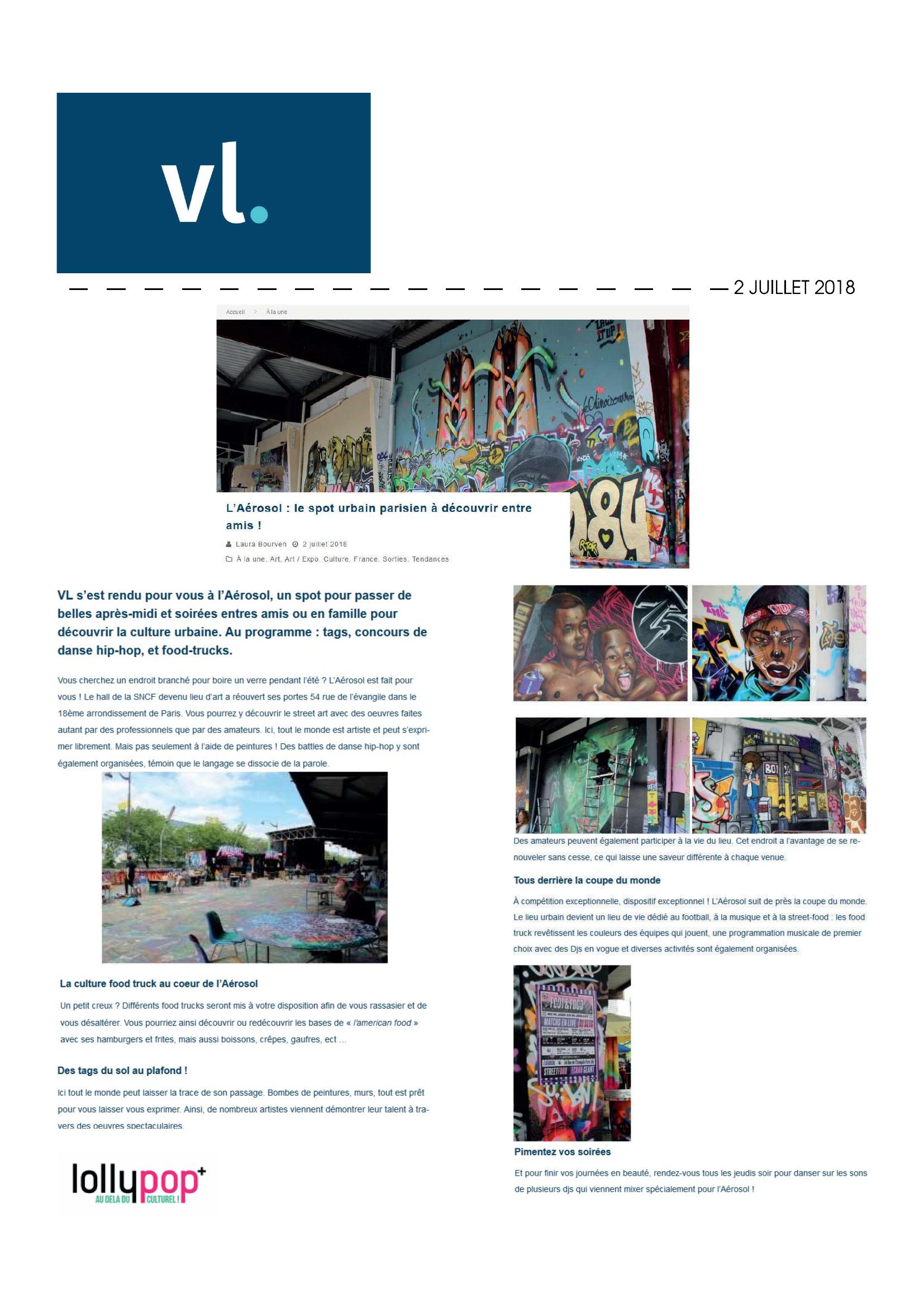 L'Aérosol : le spot urbain parisien à découvrir entre amis !  (VL) – 3 juillet 2018